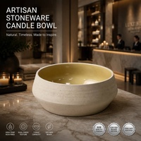 YBH - Recipiente de Cerámica Ecológico para Velas de 1100 ml, Recipiente Vacío para Cera de Soja, Soporte para Velas Personalizado al por Mayor para Decoración Navideña del Hogar