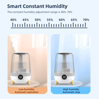 Diffuseur d'arôme pour la maison, humidificateur avec 360 buses, minuterie constante, réservoir d'eau Transparent, facile à nettoyer