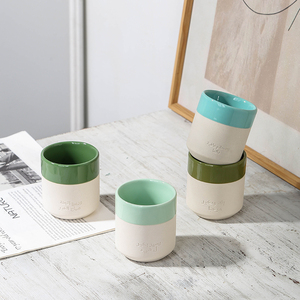 Commercio all'ingrosso a buon mercato logo personalizzato di colore smaltato 150ml piccola argilla porcellana tè Espresso tazza di <span class=keywords><strong>caffè</strong></span> in ceramica tazze con logo - Product Image 4