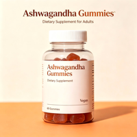 Gummies à l'ashwagandha, extrait de racine d'herbes, complément alimentaire pour adultes, végétalien, sans OGM