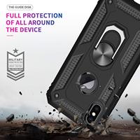 Étui de protection antichoc LeYi avec protection d'écran intégrée pour iPhone Xs X, coque de téléphone robuste