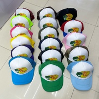 Gorras de camionero promocionales Impresión de LOGOTIPO Material frontal poliéster con esponja, gorra de camionero SnapBack de malla trasera