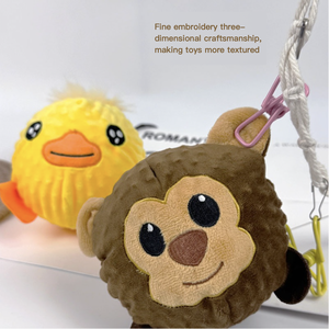 Palla Rimbalzante Squeaky in TPR di Grandi Dimensioni, Serie Giocattoli per Cani in Peluche a Forma di Cartone Animato, Diametro 12,5 cm - Product Image 2