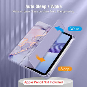 Étui à Trois Volets pour <span class=keywords><strong>iPad</strong></span> (A16) 11e Génération 11 Pouces (2025) & <span class=keywords><strong>iPad</strong></span> 10e 10,9 Pouces (2022) Housse de Protection pour <span class=keywords><strong>iPad</strong></span> en Acrylique <span class=keywords><strong>Marbre</strong></span> Lilas - Product Image 5