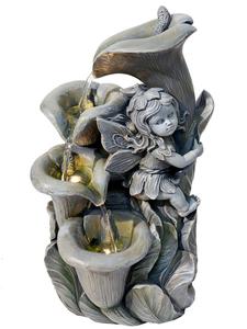<span class=keywords><strong>Fontaine</strong></span> d'eau en résine avec lumière LED, cascade à 3 niveaux, statue <span class=keywords><strong>de</strong></span> jardin en forme <span class=keywords><strong>de</strong></span> <span class=keywords><strong>lys</strong></span> calla, <span class=keywords><strong>fontaine</strong></span> pour décoration intérieure et extérieure - Product Image 1