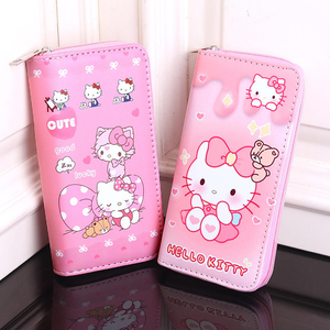 Новые кошельки-кардхолдеры с японским мультяшным котом, милые кошечки, аниме, для девочек и детей, вместительные, на молнии, из ПУ, для монет - Product Image 1