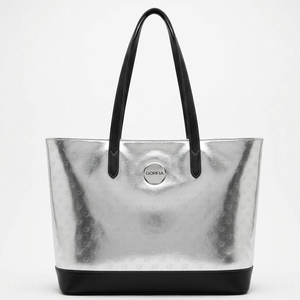 Bolso Tote de Cuero PU para Mujer, Gran Capacidad, Bolso de Hombro, Moda Casual, Bolso de Trabajo y Compras con Diseño de Color en Contraste, OEM Personalizado - Product Image 2