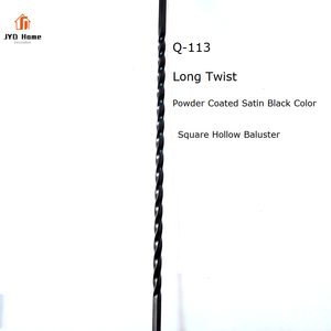 JYD Home Großhandel Twist Serie 1/2 "Quadrat X 44" H Lang Single Twist Hohl Schmiedeeisen Treppen Baluster(Q-113) -Fabrik Direkt - Product Image 2