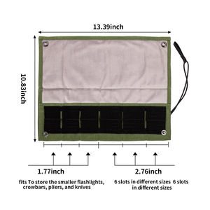 Couteau de poche <span class=keywords><strong>pochette</strong></span> d'affichage 6 fentes organisateur de stockage pliant petits couteaux rouleau Collection protecteur - Product Image 2