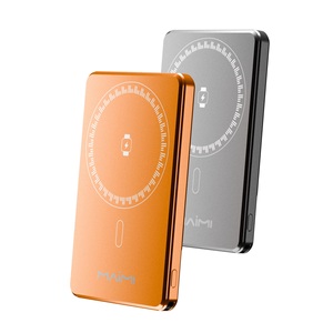 Nouvelle batterie externe magnétique ultra-mince 10 mm 2026, 5000 mAh, en alliage d'aluminium, <span class=keywords><strong>chargeur</strong></span> sans fil <span class=keywords><strong>2</strong></span>-en-1 20 W pour téléphone avec support - Product Image 3