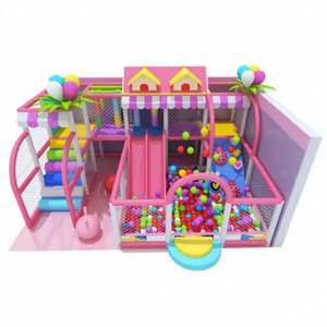 ชุดของเล่นนุ่มนิ่มสำหรับเด็กธีมสีหวาน Naughty Castle สนามเด็กเล่นในร่มพร้อมสไลเดอร์และบ่อบอล ความจุสูง - Product Image 2