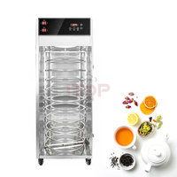 Commerciële Ss Fruit Vlees Droger Dehydrator 36L Voedsel Drogen Machine Mobiele Voedsel Vlees Vis Kruid Maïs Pinda Droger Machine