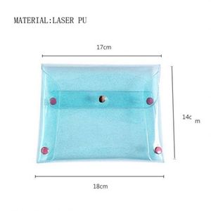 Bolsa de Cosméticos de PVC Iridiscente con Logotipo Personalizado para Niñas, Bolsa de Maquillaje Tipo Sobre de Gelatina para Mujeres - Product Image 2