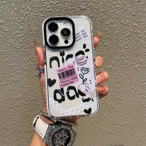 Étui graffiti transparent bicolore le plus vendu transfrontalier pour iphone15Manchon de protection - Product Image 1