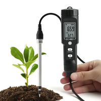 Medidor Digital de Conductividad Eléctrica (EC) y Temperatura del Suelo de Alta Precisión 2 en 1, con Retroiluminación, para Agricultura, Cultivo Hidropónico e Invernaderos
