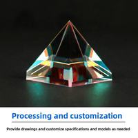 Custom Multi-Faceted Pyramid Prism - Optical Glass Beam Splitting Component with Multi-Color Coating for Laser & Display Systems