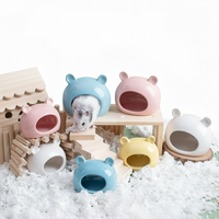 Igloo en céramique pour petits animaux de compagnie, imperméable, facile à nettoyer, nid frais pour hamster, hérisson, petaur d'Inde, intérieur