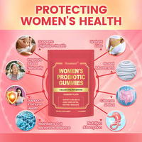 Gummies Probiotiques Véganes Sans Sucre pour Femmes, Marque Privée OEM, 5 Milliards de CFU, 6 Souches, Canneberge, Complément pour la Santé Intestinale Féminine