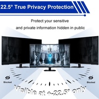 Protection des yeux, anti-espionnage, anti-lumière bleue, filtre d'écran de confidentialité bidirectionnel, anti-UV pour moniteur de bureau Samsung 43 pouces 16:9