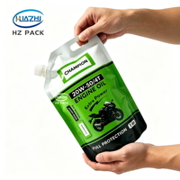 Pochette Doypack Personnalisée en Plastique Anti-fuite avec Bec Verseur pour Huile Moteur 1L 3L 5L, Emballage d'Huile Moteur avec Poignée