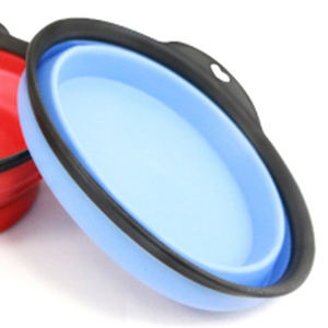 Bols de voyage pliables et écologiques pour animaux de compagnie, 5 L, 17*14.7*4.7cm, mangeoires pliables pour chiens pour les promenades en extérieur, motif solide - Product Image 3