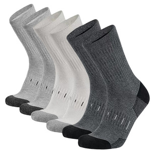 Men's Crew <b>Socks</b> <b>Moisture</b> Wicking Sweat Absorbent Solid Color Workouts Sports <b>Socks</b> Black Gray White Polyester Fiber - Product Image 1