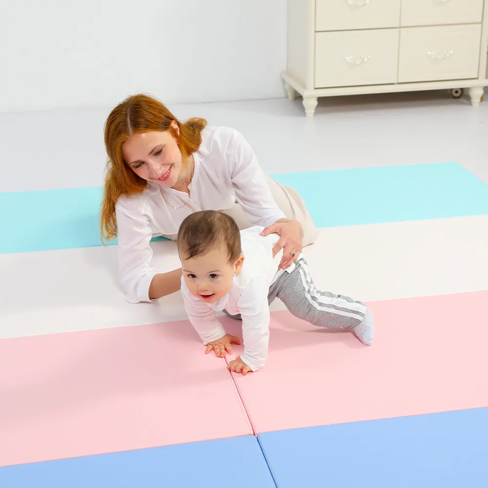 Playmat dapat dilipat tahan air lembut untuk anak, mainan aktivitas Gym bayi perawatan lantai permainan busa bermain untuk bayi