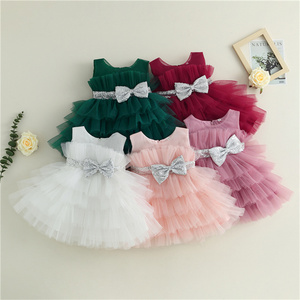 1 Pcs Nhãn Hiệu Riêng Bé Cô Gái Đám Cưới Sinh Nhật Tutu Gown Ruffles Ăn Mặc Mùa Hè 1-5 Năm Công Chúa Ren Toddler Trẻ Em Ăn Mặc - Product Image 3