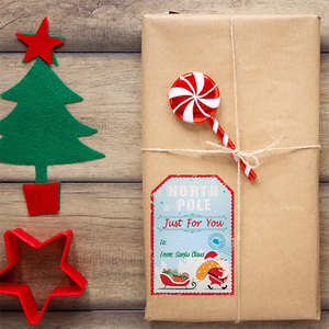 <strong>Personalised</strong> Viny <strong>Sticker</strong> <strong>Christmas</strong> Gift Wrapping <strong>Stickers</strong> Merry <strong>Christmas</strong> Label <strong>Stickers</strong> Santa Labels for for Kids - Product Image 3