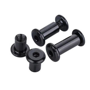 Boulon en acier de classe 4 à tête hexagonale mâle-femelle avec filetage UNC, avec écrous et rondelles, oxyde noir - Product Image 3