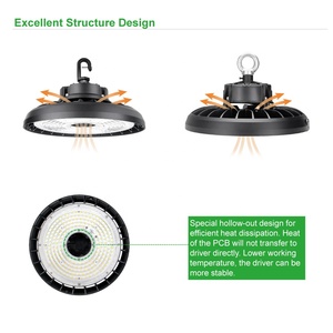 Función de luz LED Highbay de almacén de fábrica de lúmenes altos Personalizar 100W/150W/200W/240W Temperatura de color conmutable - Product Image 4