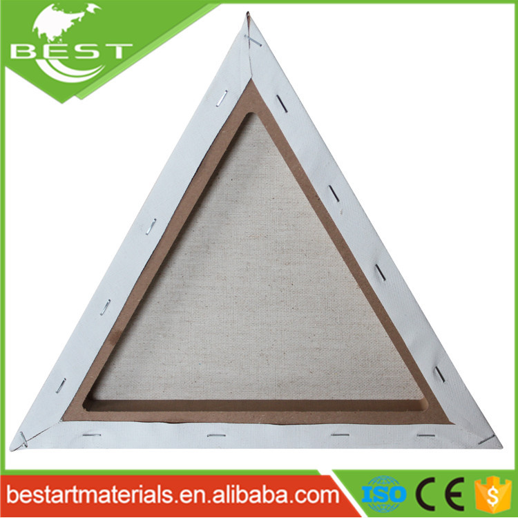 Haute Qualité Mini Affichage Triangle Forme MDF Enfants Toile Tendue Vierge Peintures