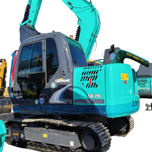 Presque neuf en inventaire Kobelco 75 SK75 mini-pelle sur chenilles d'occasion SK75-8 7 tonnes pure pelleteuse de seconde main à bas prix vente - Product Image 1