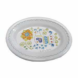 Piccolo vassoio ovale Art Deco per la decorazione della casa elegante vassoio per la decorazione d'interni - Product Image 1