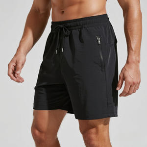 New Design Workout Athletic <strong>Shorts</strong> Quick Dry Gym <strong>Shorts</strong> Sports Exercise Running Drawstring Jogger <strong>Shorts</strong> for <strong>Men</strong> <strong>with</strong> <strong>Zip</strong> <strong>Pocket</strong> - Product Image 1