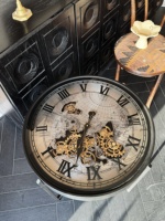 Table basse vintage haut de gamme au design luxueux, style américain, avec engrenage d'horloge, pour salon, canapé, appartement, maison d'hôtes
