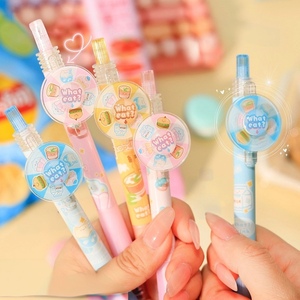 Stylo effaçable mignon avec roue rotative, design de plateau tournant pour les choix alimentaires quotidiens, recharge, écriture fluide, encre bleue pour l'école - Product Image 6