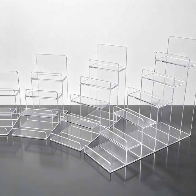 Acrylic Highly Transparent Punch-Free Wall-Mounted Bookshelf Magazine Display Rack for Children's Picture Book Storage