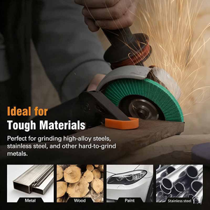 Discos Abrasivos de Cerámica Verde al por Mayor de 4.5 Pulgadas, Grano 40-320, T29 para Acero Inoxidable, Metal, Amoladora Angular, Fabricante OEM, Logotipo Personalizado - Product Image 4