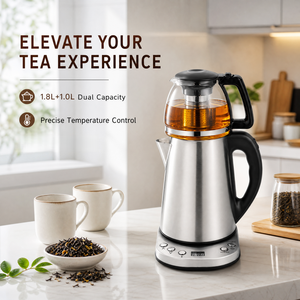 1.8 digitale popolare L vetro russo bollitore elettrico per l'acqua Samovar tè macchina per il caffè turco <span class=keywords><strong>teiera</strong></span> PY1808-WD <span class=keywords><strong>con</strong></span> <span class=keywords><strong>infusore</strong></span> - Product Image 2