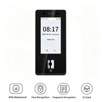 SenseFace 4A - Control de Acceso Facial a Prueba de Agua con Huella Dactilar, Tarjeta IC, Desbloqueo de Puerta con Registro Biométrico de Asistencia y Timbre