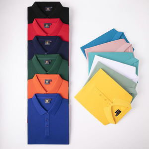 Chemises polo en coton pour hommes avec logo personnalisé, vente en gros de vêtements de travail, t-shirt polo uni, grande taille, pour hommes - Product Image 2