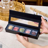 Großhandel Benutzerdefinierte Logo Luxus Schwarze Papier-Geschenkbox mit Klarem PVC-Fenster Trennwänden Makronen Schokoladen Kaffeebohnen Verpackungsboxen