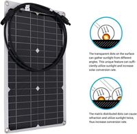 ALECTER 20W 18V Panneaux solaires monocristallins flexibles et pliables à haute efficacité (>21,5%) Chargeur certifié CE TUV Léger pour extérieur 12