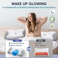 Oreiller cervical en mousse à mémoire de forme China Butterfly, anti-ronflement, orthopédique, pour le cou et le sommeil, avec thérapie de sommeil profond