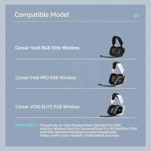 Coussinets d'oreille de remplacement pour casques de jeu sans fil/filaire Corsair <span class=keywords><strong>Void</strong></span> Pro, casque d'ordinateur Corsair <span class=keywords><strong>Void</strong></span> RGB - Product Image 2