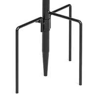 Station d'alimentation en acier pour oiseaux de compagnie Support de poteau Mangeoire pour oiseaux de jardin avec kit de mangeoire suspendue à plusieurs crochets
