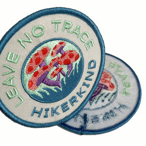 도매 맞춤형 자수 직조 패치, 하트 & 꽃 디자인, 친환경 원단, 의류, 모자 및 가방용 - Product Image 4