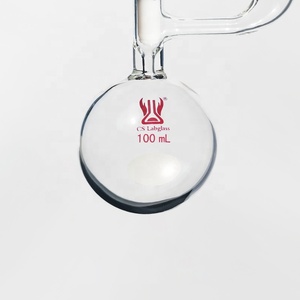 Flacon Schlenk <span class=keywords><strong>en</strong></span> <span class=keywords><strong>verre</strong></span> borosilicaté à fond rond à paroi épaisse avec bras latéral et joint à bride, personnalisé pour laboratoire, par CS Labglass - Product Image 3