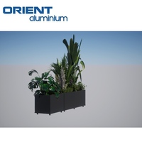 Jardinière en métal Jardinière extérieure Décorative en aluminium Jardinière de fleurs Balcon Pots de fleurs de grande taille
